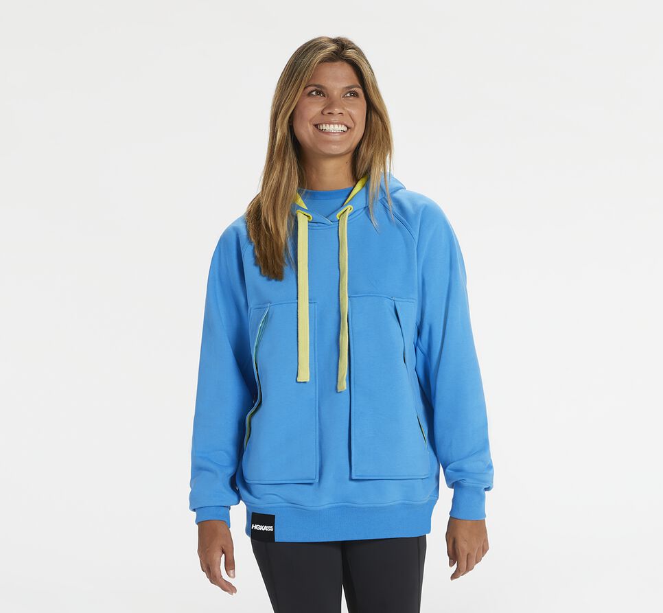 Hoka One One Bondi Hoodie Unisex Blå | 15ODBCEKG