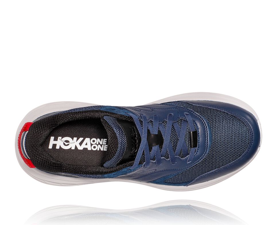 Hoka One One Bondi L Stabila Löparskor Unisex Moonlit Ocean / Nimbus Cloud | 17LAHNFZE