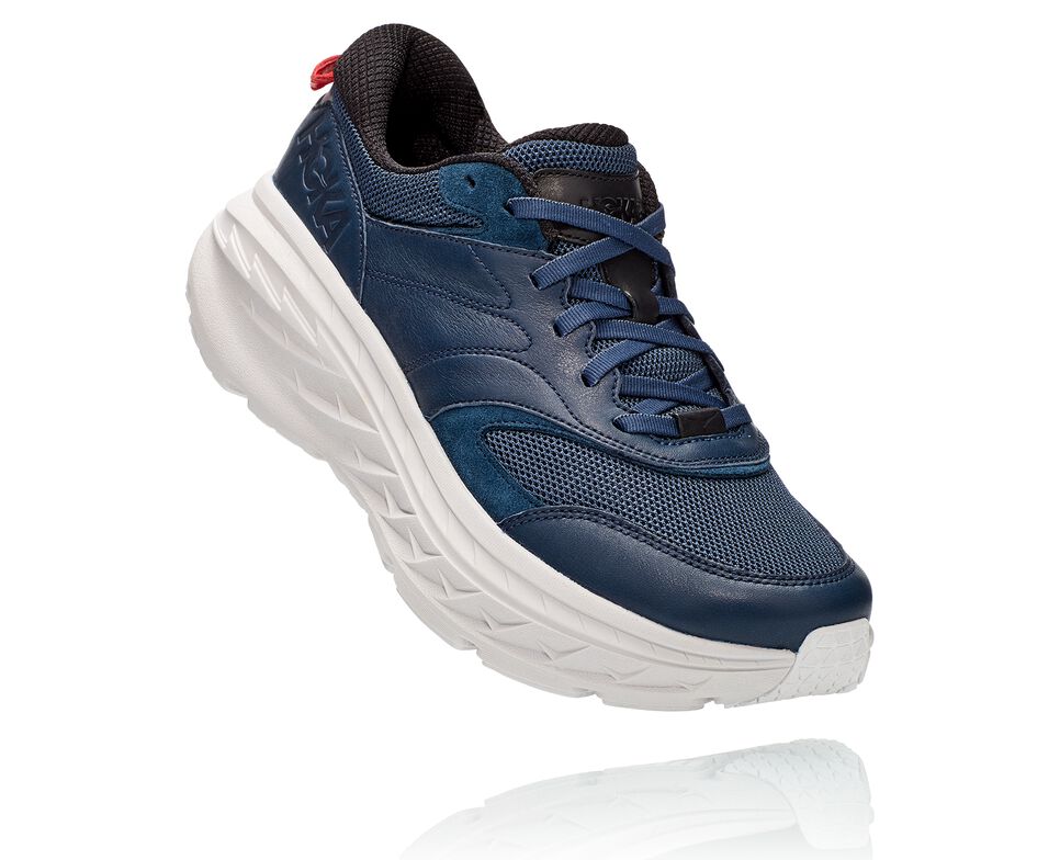 Hoka One One Bondi L Stabila Löparskor Unisex Moonlit Ocean / Nimbus Cloud | 17LAHNFZE