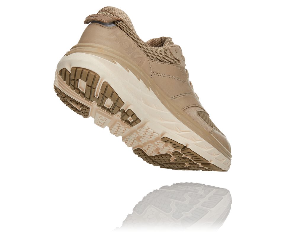 Hoka One One Bondi L Stabila Löparskor Unisex Dune / Oxford Tan | 83VMKNZPW