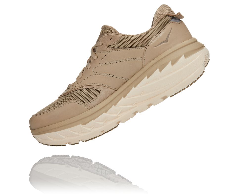 Hoka One One Bondi L Stabila Löparskor Unisex Dune / Oxford Tan | 83VMKNZPW