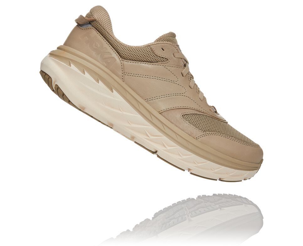 Hoka One One Bondi L Stabila Löparskor Unisex Dune / Oxford Tan | 83VMKNZPW