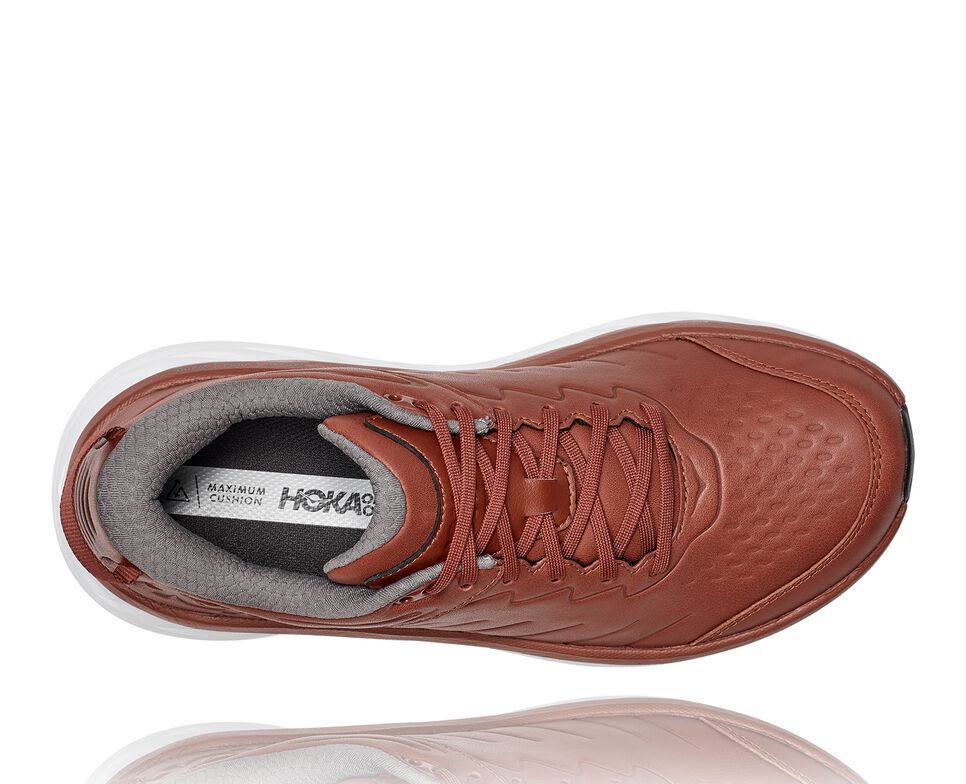 Hoka One One Bondi Sr Stabila Löparskor Herr Bruna Vita | 92OGBIUVT