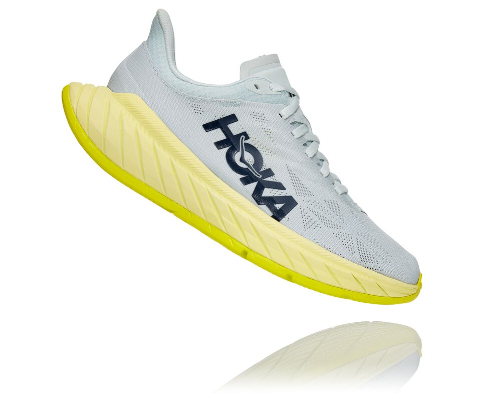 Hoka One One Carbon X 2 Stabila Löparskor Dam Blå Blommiga Gröna | 17QMUSNLT