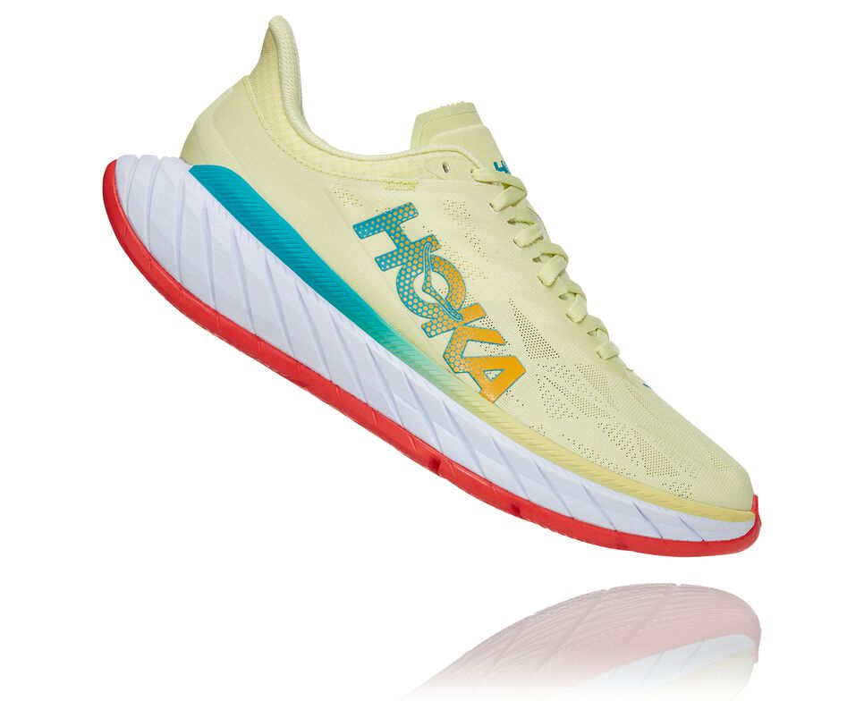 Hoka One One Carbon X 2 Stabila Löparskor Herr Gröna Korall | 42HKRMWSY