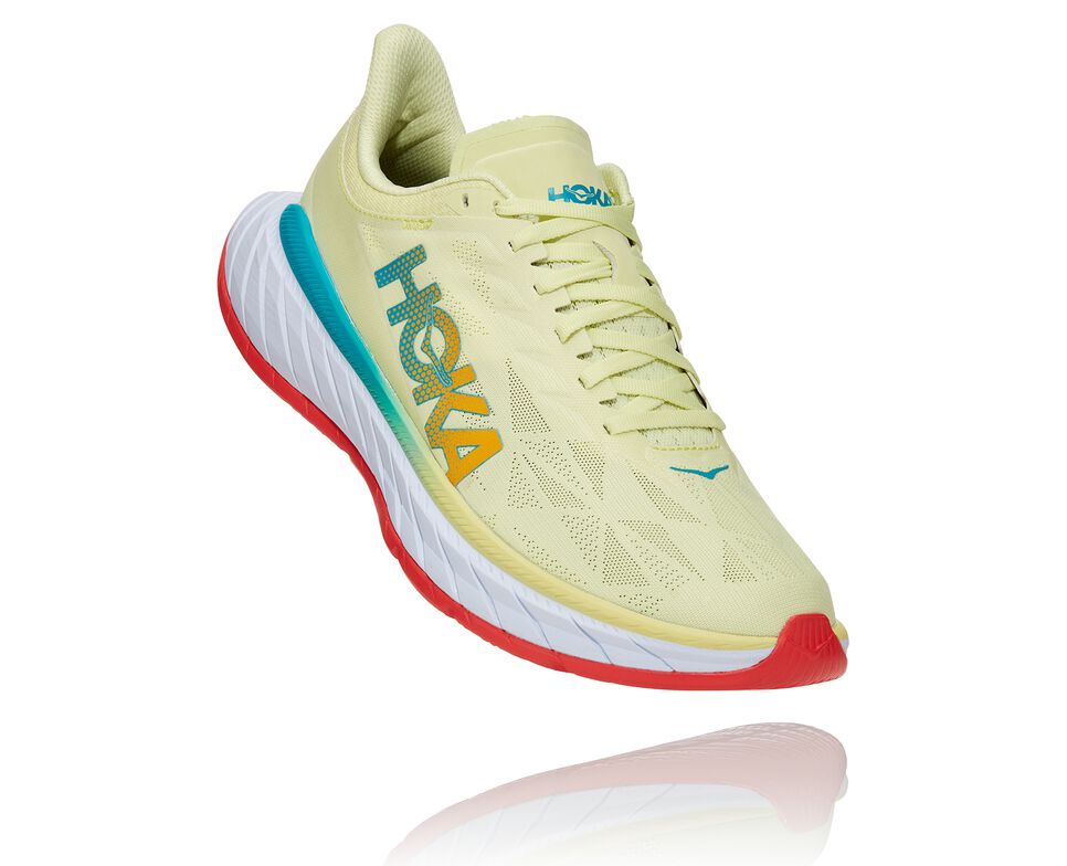 Hoka One One Carbon X 2 Stabila Löparskor Herr Gröna Korall | 42HKRMWSY