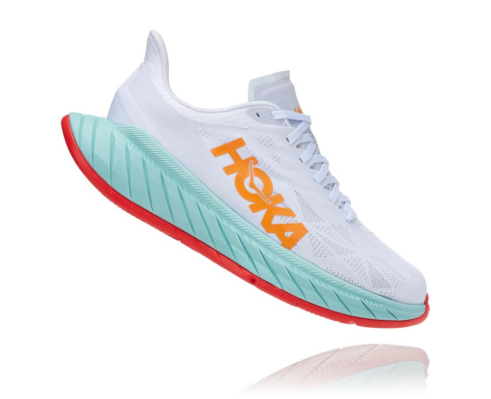 Hoka One One Carbon X 2 Stabila Löparskor Dam Vita Orange | 62TSHRVON