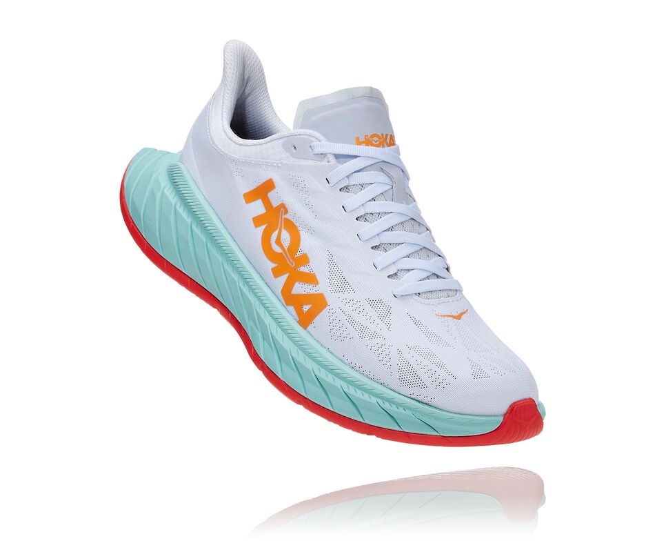 Hoka One One Carbon X 2 Stabila Löparskor Dam Vita Orange | 62TSHRVON