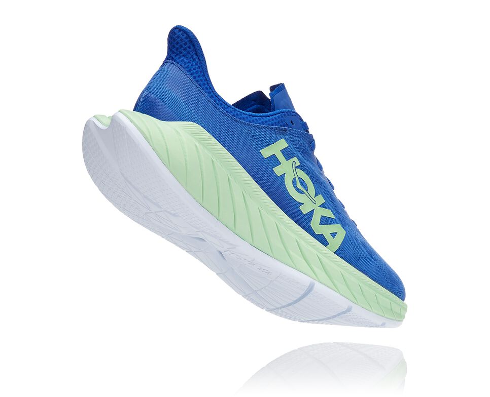 Hoka One One Carbon X 2 Stabila Löparskor Herr Blå Gröna | 62UIAZCDF