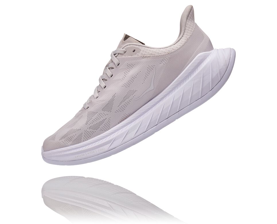 Hoka One One Carbon X 2 Stabila Löparskor Unisex Vita | 98QICUOEB