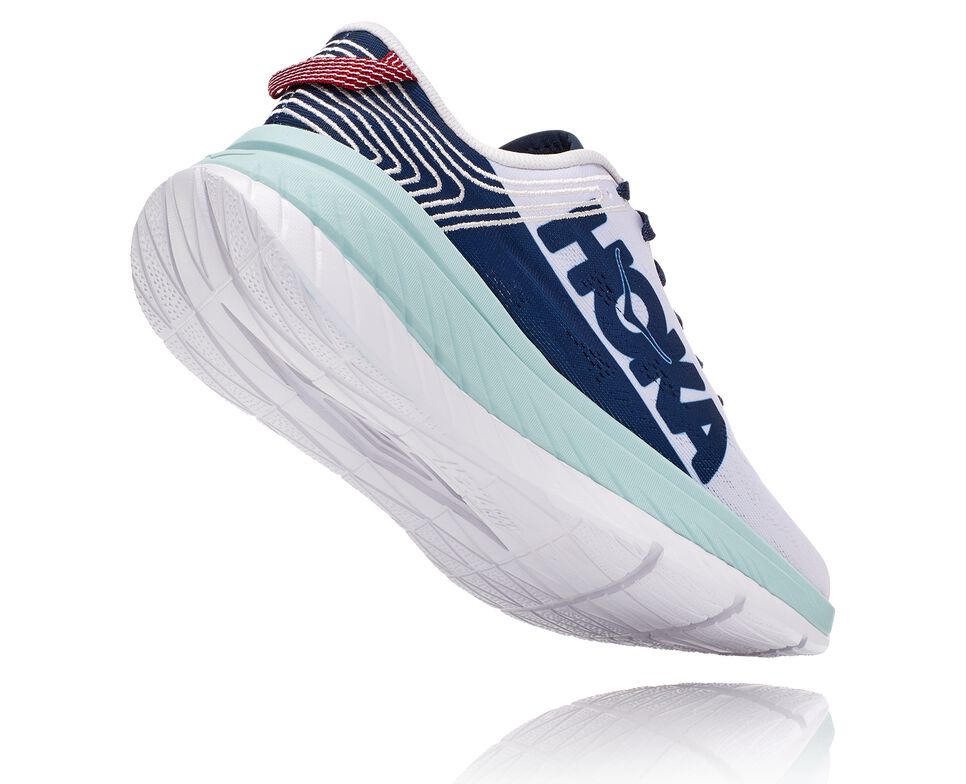 Hoka One One Carbon X Stabila Löparskor Herr Nimbus Cloud / Moonlit Ocean | 46IQWNCJX