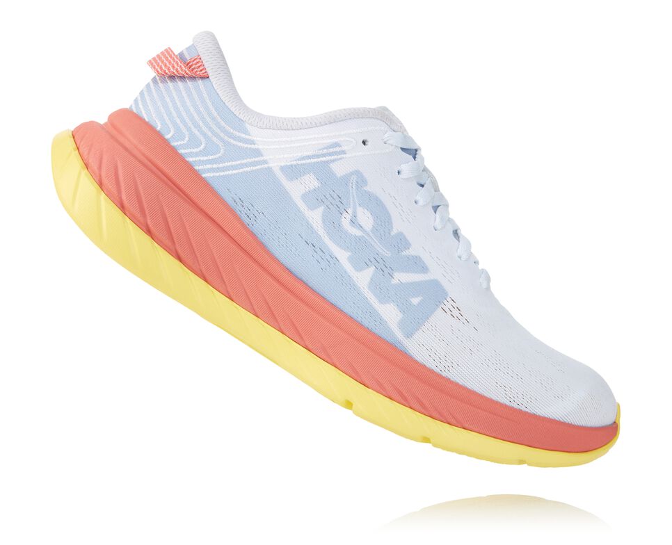 Hoka One One Carbon X Stabila Löparskor Dam Nimbus Cloud / Lantana | 63QZHLXWJ