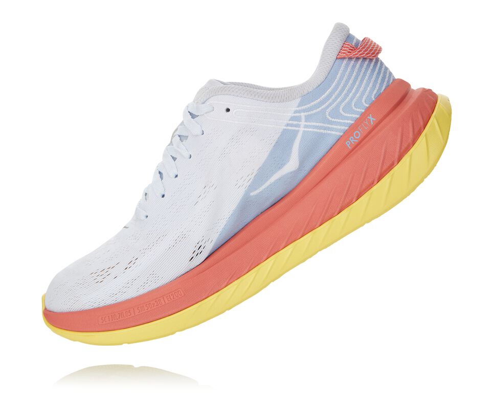 Hoka One One Carbon X Stabila Löparskor Dam Nimbus Cloud / Lantana | 63QZHLXWJ