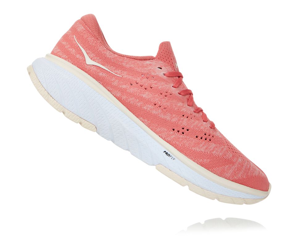 Hoka One One Cavu 3 Stabila Löparskor Dam Lantana / Eggnog | 16EBLUDWV