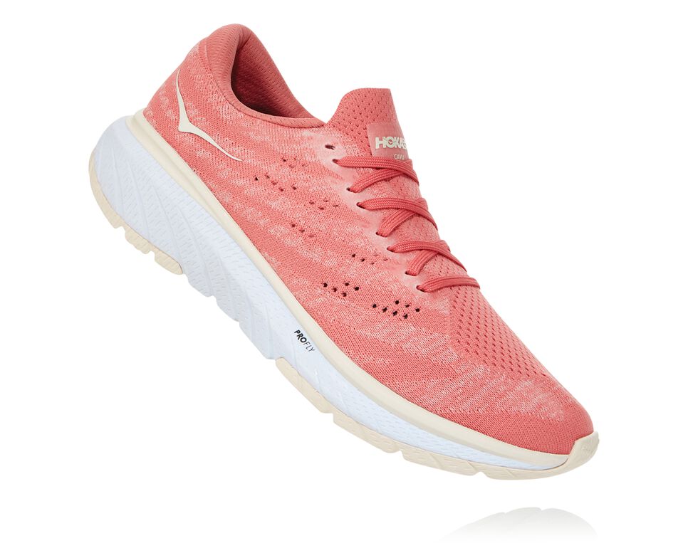 Hoka One One Cavu 3 Stabila Löparskor Dam Lantana / Eggnog | 16EBLUDWV