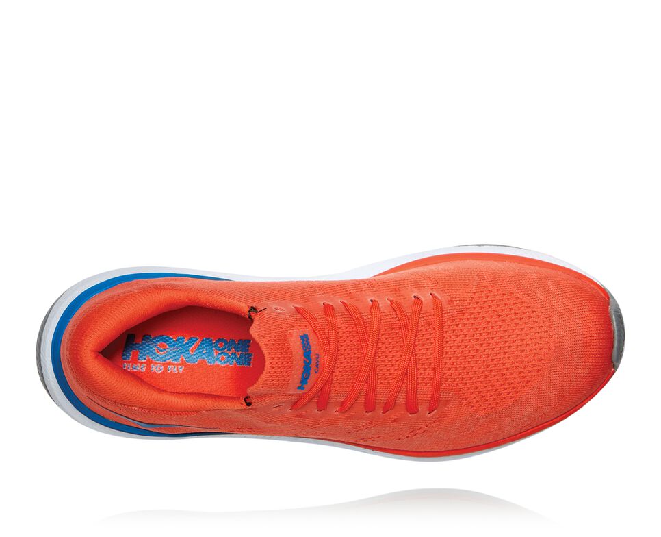 Hoka One One Cavu 3 Stabila Löparskor Herr Röda Vita | 92MUJZVCK