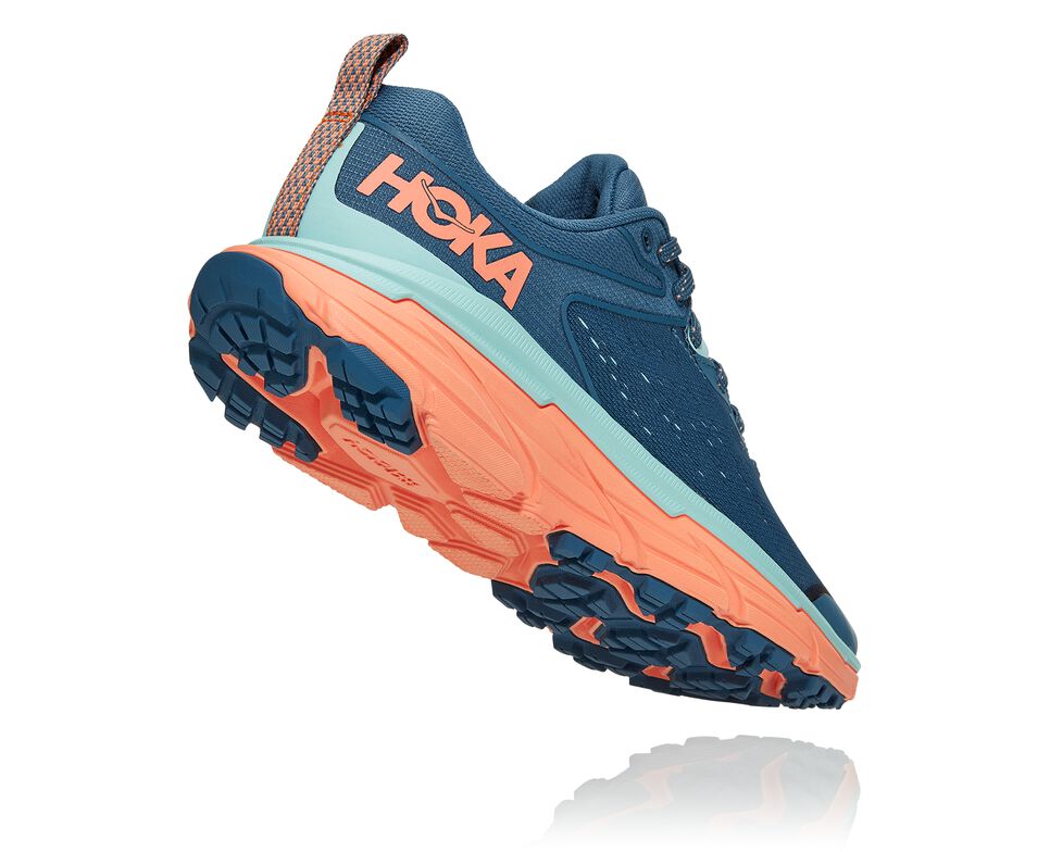 Hoka One One Challenger ATR 6 Trail löparskor Dam Real Teal / Cantaloupe | 93DXZWGOK