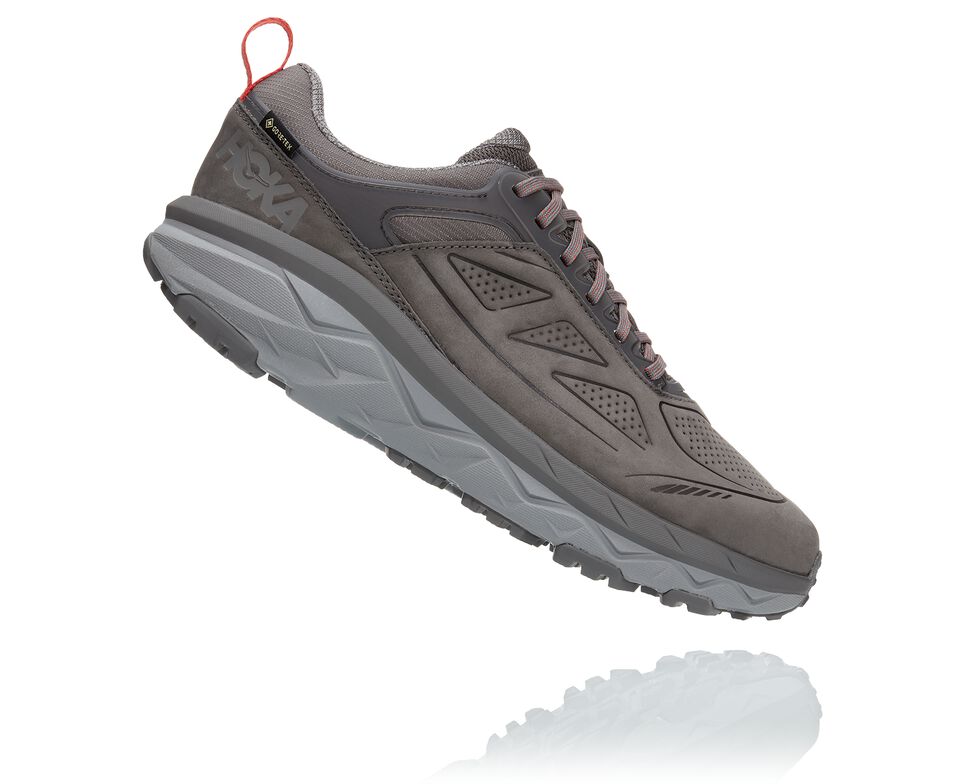 Hoka One One Challenger Low GORE-TEX Trail löparskor Herr Charcoal Gray / Fiesta | 03FWNMVUJ