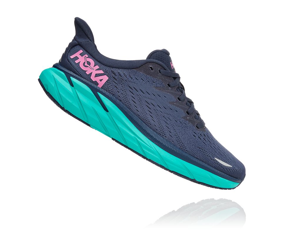 Hoka One One Clifton 8 Stabila Löparskor Dam Outer Space / Atlantis | 35DJGASVC