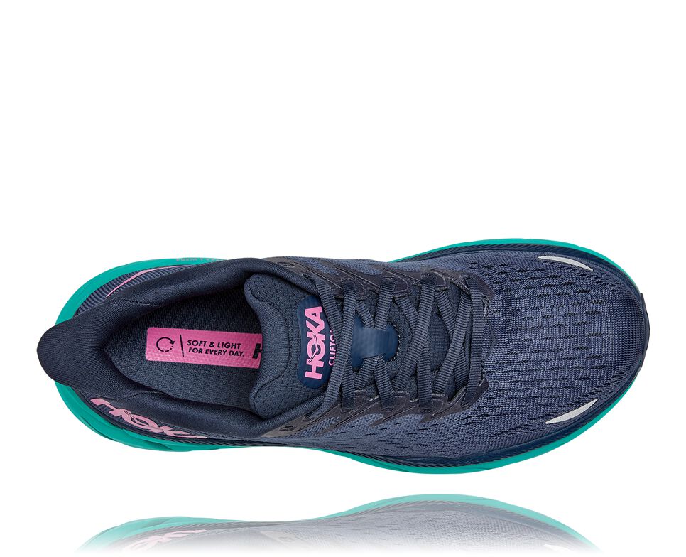 Hoka One One Clifton 8 Stabila Löparskor Dam Outer Space / Atlantis | 35DJGASVC