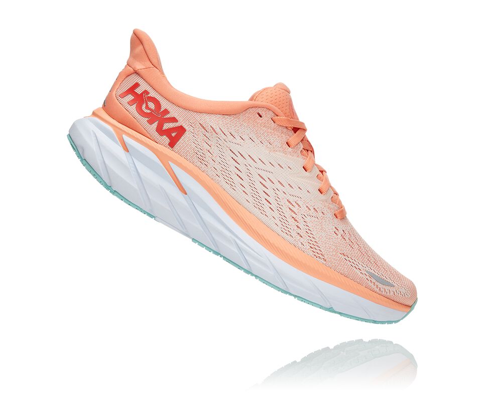 Hoka One One Clifton 8 Stabila Löparskor Dam Silver | 42CRKSZMG