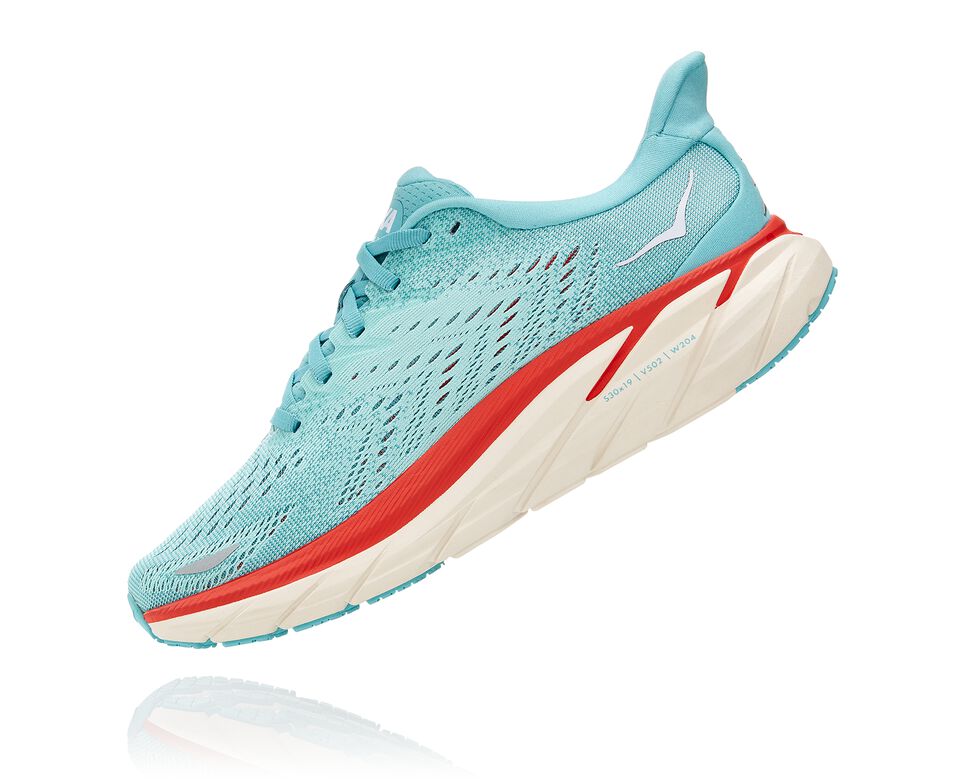 Hoka One One Clifton 8 Stabila Löparskor Dam Blå | 48JXTLABV