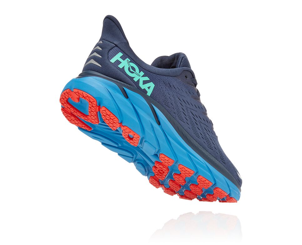 Hoka One One Clifton 8 Stabila Löparskor Herr Blå | 87UAMCEKW