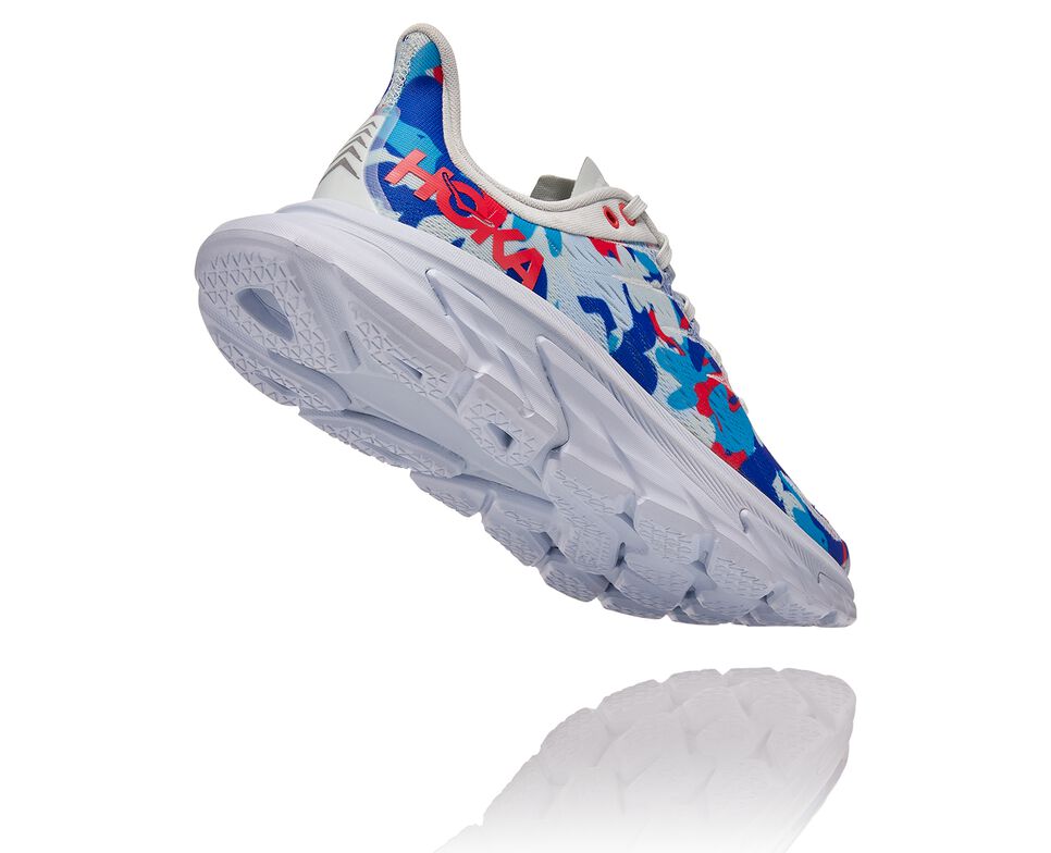 Hoka One One Clifton Edge Geometric Stabila Löparskor Unisex Blå Blå Blommiga | 61WUJYZKX