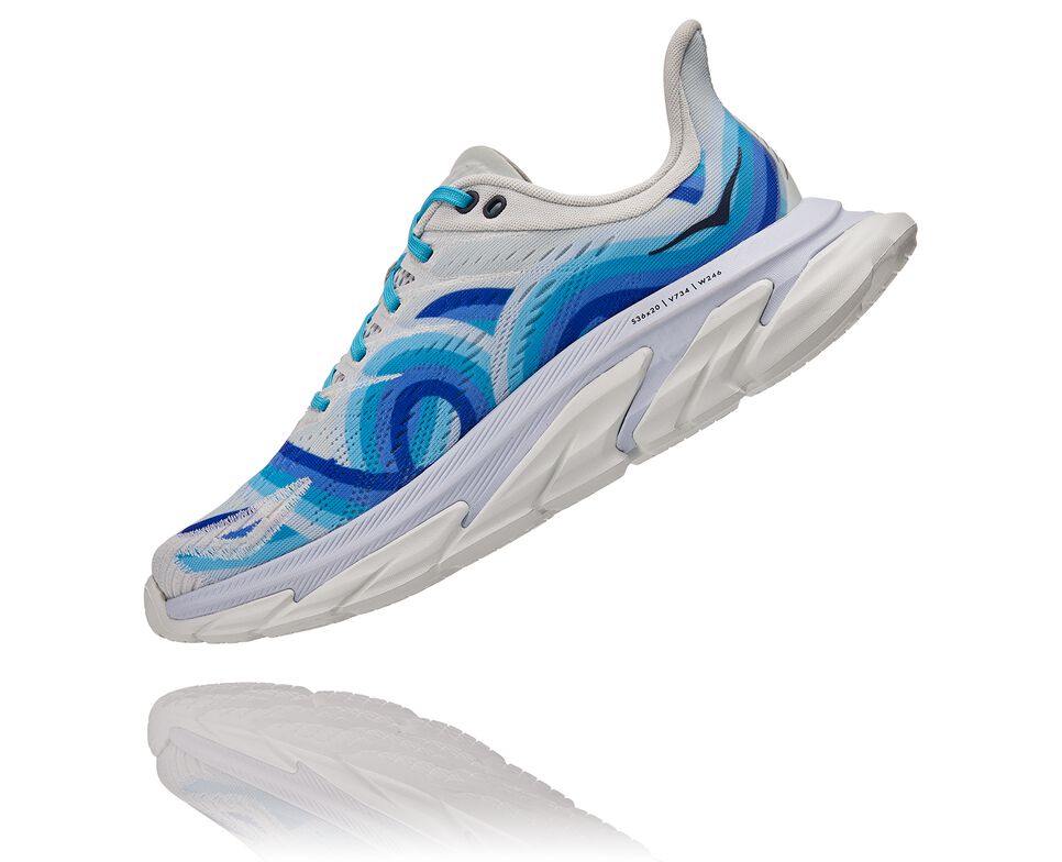 Hoka One One Clifton Edge Geometric Stabila Löparskor Unisex Blå Blå Blommiga | 65MODRVAU