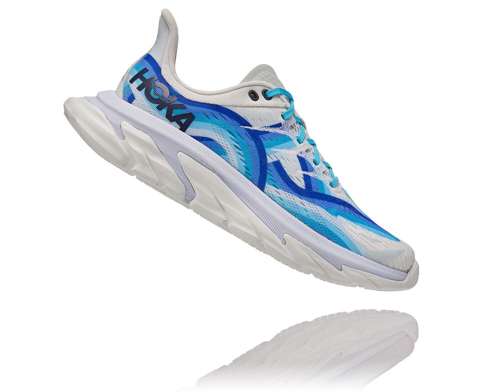 Hoka One One Clifton Edge Geometric Stabila Löparskor Unisex Blå Blå Blommiga | 65MODRVAU