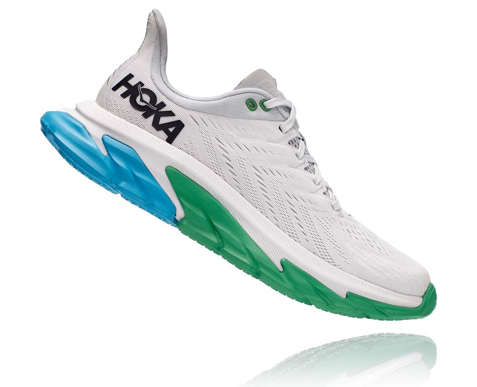 Hoka One One Clifton Edge Stabila Löparskor Herr Nimbus Cloud / Greenbriar | 12IPTAYFE