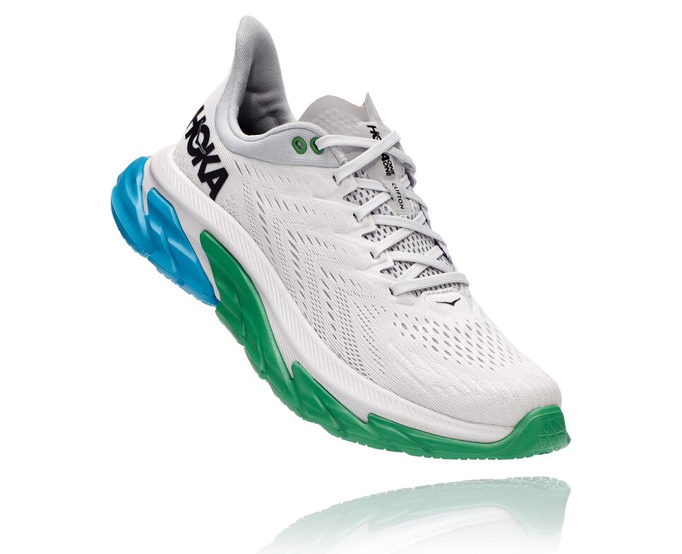 Hoka One One Clifton Edge Stabila Löparskor Herr Nimbus Cloud / Greenbriar | 12IPTAYFE