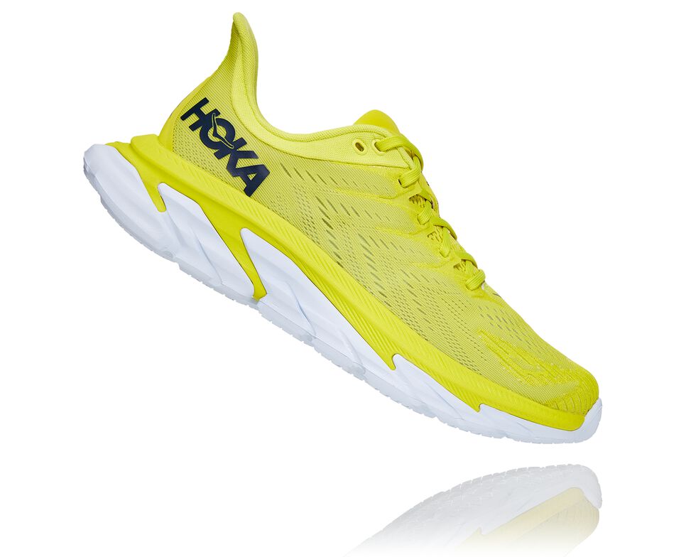 Hoka One One Clifton Edge Stabila Löparskor Herr Vita | 13ZFRWDCG