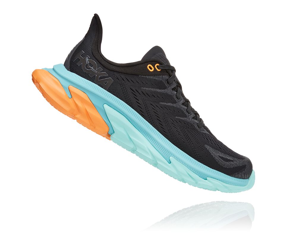 Hoka One One Clifton Edge Stabila Löparskor Herr Svarta | 36BQLNMHG