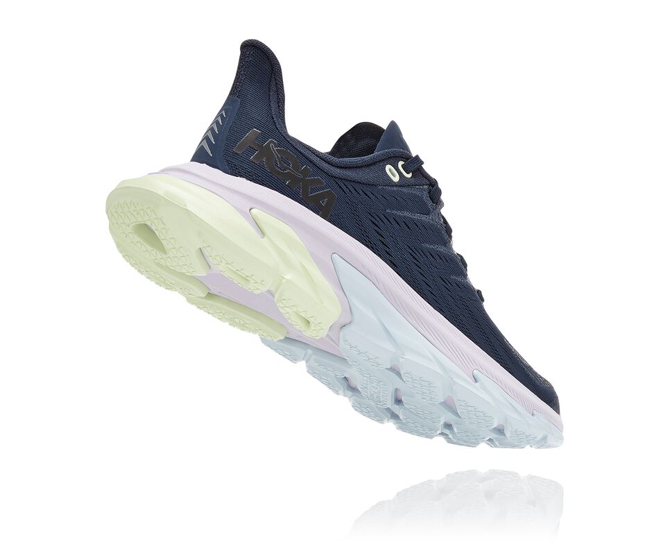 Hoka One One Clifton Edge Stabila Löparskor Dam Outer Space / Orchid Hush | 68WVYICTQ