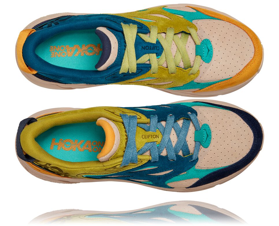 Hoka One One Clifton L Mocka Löparskor Unisex Multi / Shifting Sand | 95YONADPJ