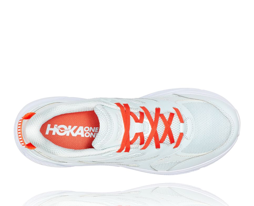 Hoka One One Clifton L Stabila Löparskor Unisex Blå Röda | 18ZIYXMGA