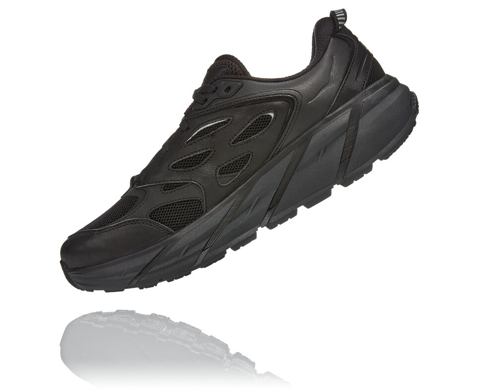 Hoka One One Clifton L Stabila Löparskor Unisex Svarta | 27RKHYEAD