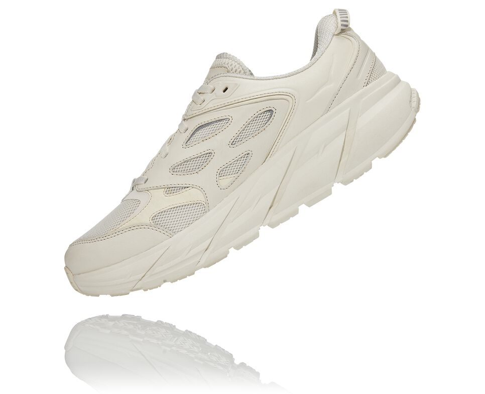 Hoka One One Clifton L Stabila Löparskor Unisex Tofu / Tofu | 97PAVMIDU