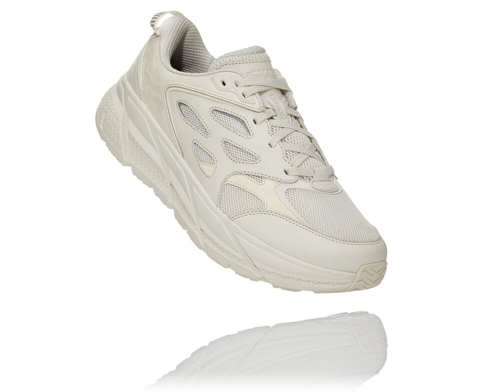 Hoka One One Clifton L Stabila Löparskor Unisex Tofu / Tofu | 97PAVMIDU