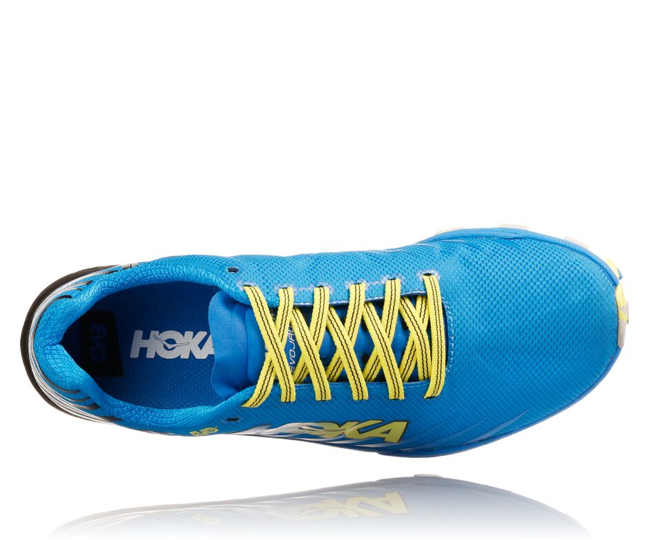 Hoka One One EVO Jawz Trail löparskor Dam Cyan / Citrus | 01KDMQVJY