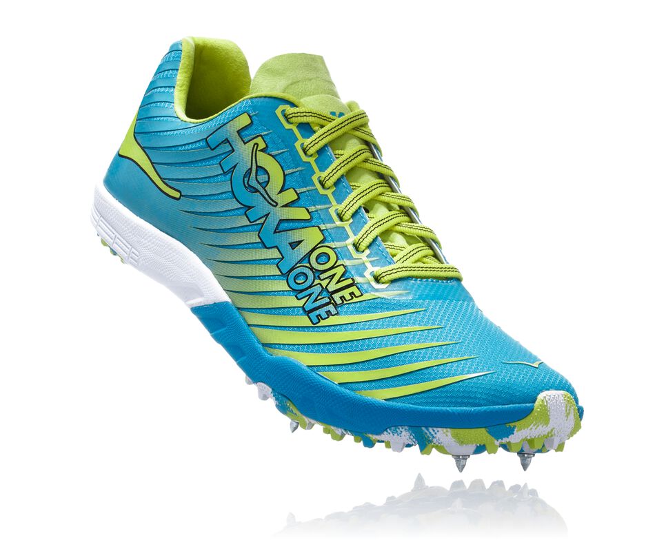 Hoka One One EVO XC Spike Spikskor Dam Cyan / Citrus | 75VWQRYXK