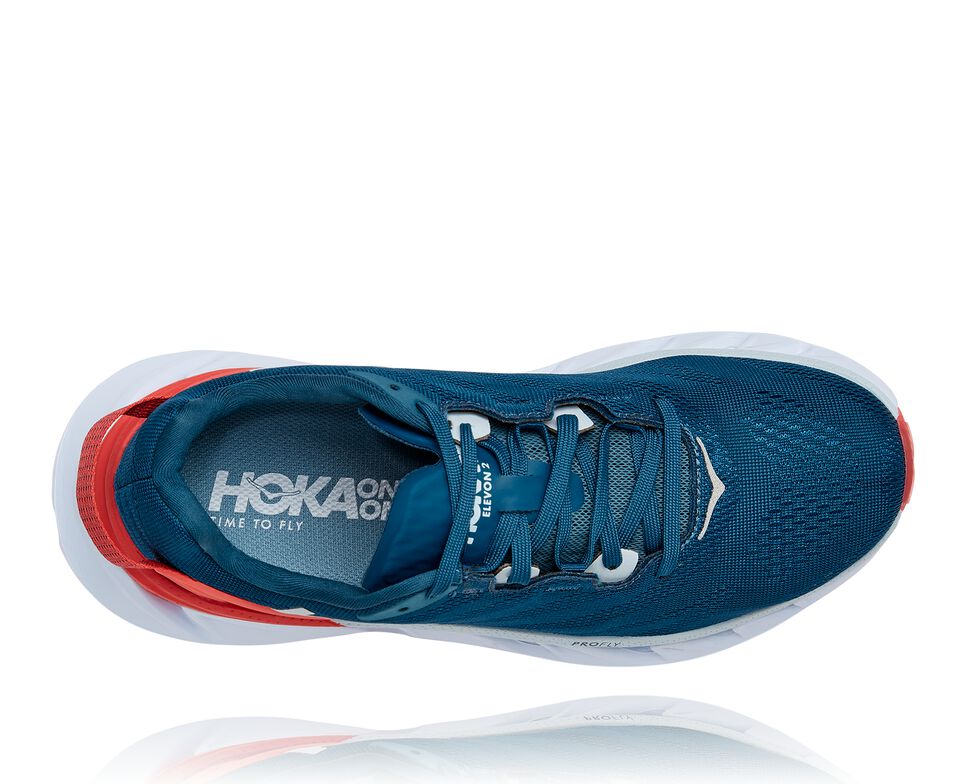 Hoka One One Elevon 2 Stabila Löparskor Dam Blå Korall | 87DLRGVAJ