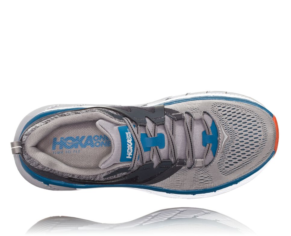 Hoka One One Gaviota 2 Stabila Löparskor Herr Frost Gray / Seaport | 08QULWZMP