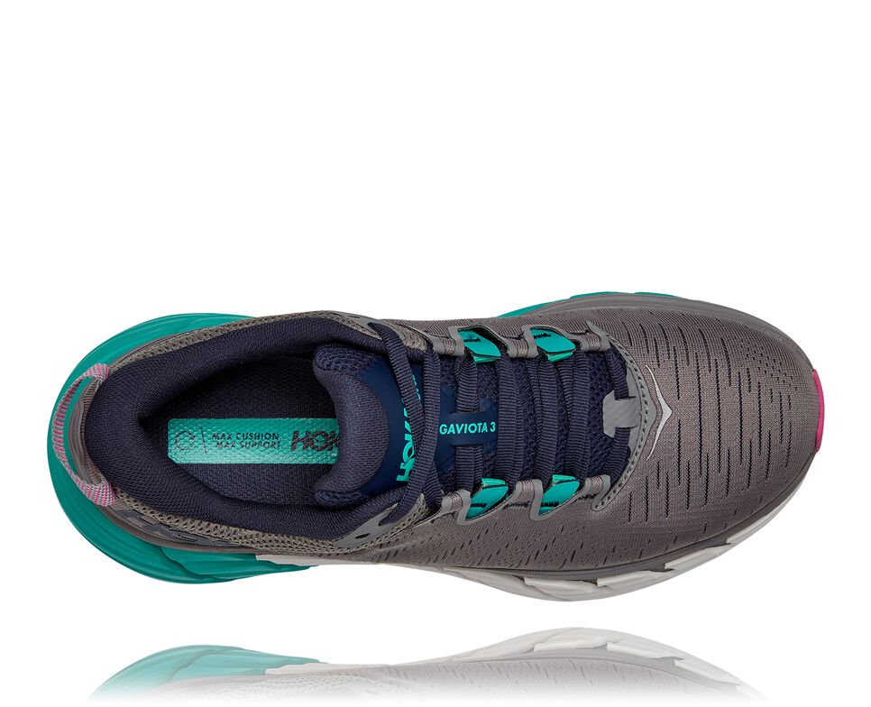 Hoka One One Gaviota 3 Stabila Löparskor Dam Sharkskin / Outer Space | 29YZUBMLD