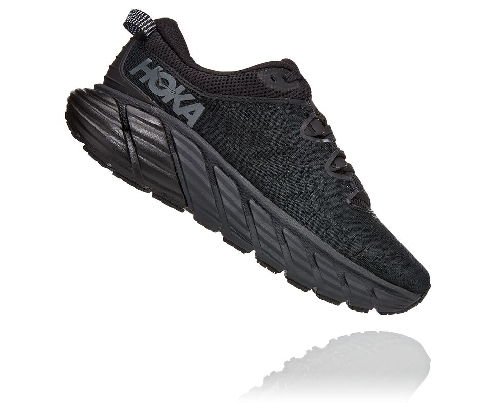 Hoka One One Gaviota 3 Stabila Löparskor Herr Svarta Svarta | 45QSMLUBE