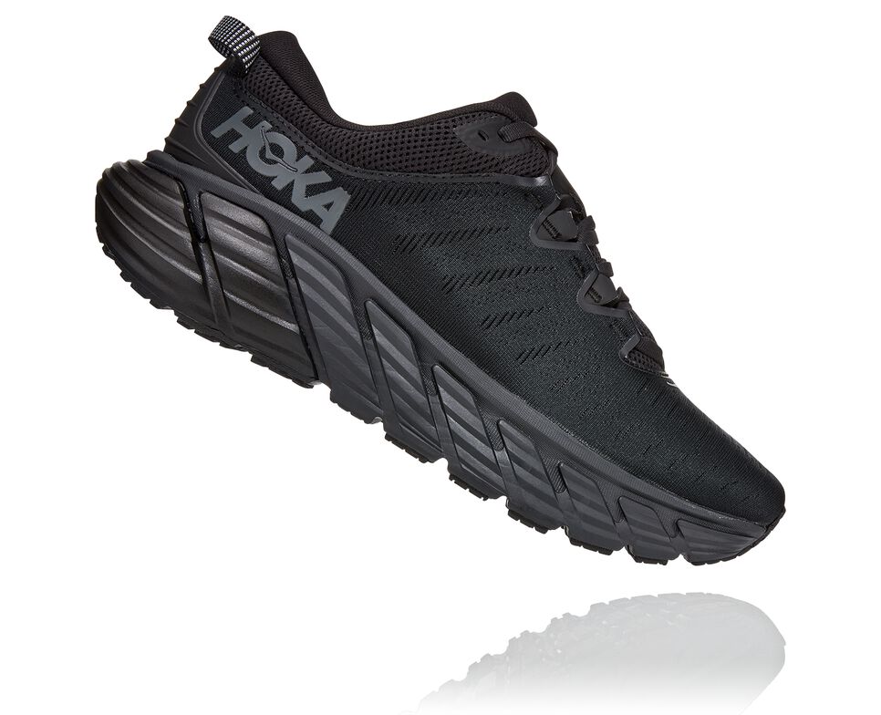 Hoka One One Gaviota 3 Stabila Löparskor Dam Svarta Svarta | 93ZMSHNXQ