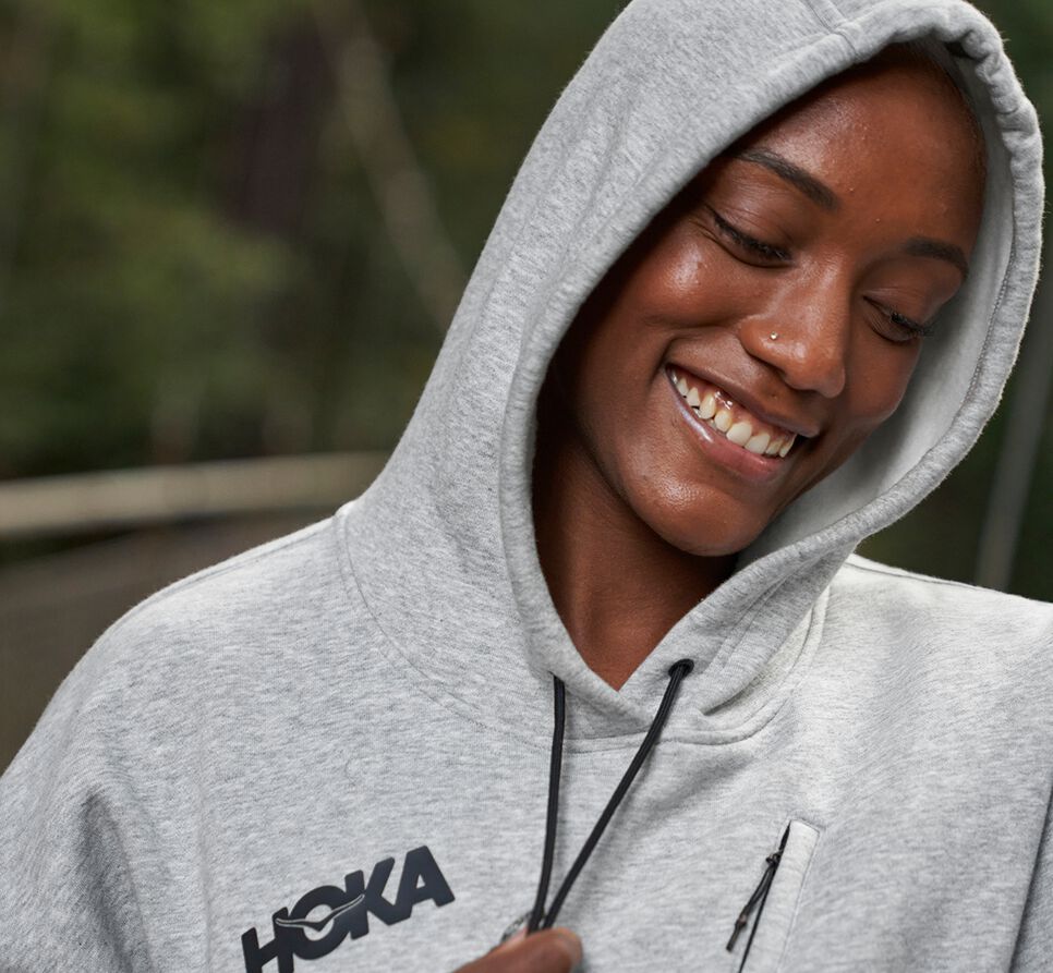 Hoka One One Hoodie Hoodie Dam Grå | 38HNWDRXO