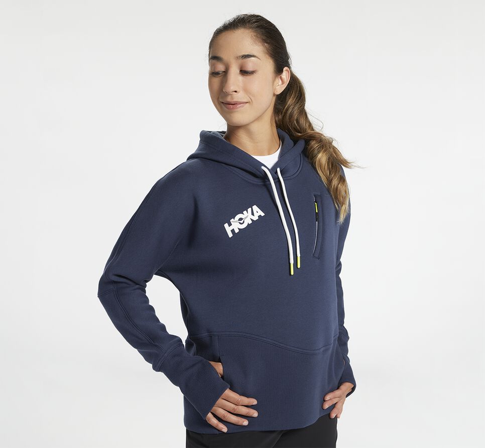 Hoka One One Hoodie Hoodie Dam Moonlit Ocean | 95PWYCKTB