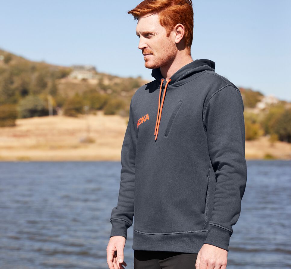 Hoka One One Hoodie Hoodie Herr Blå | 62ZPQEIBO